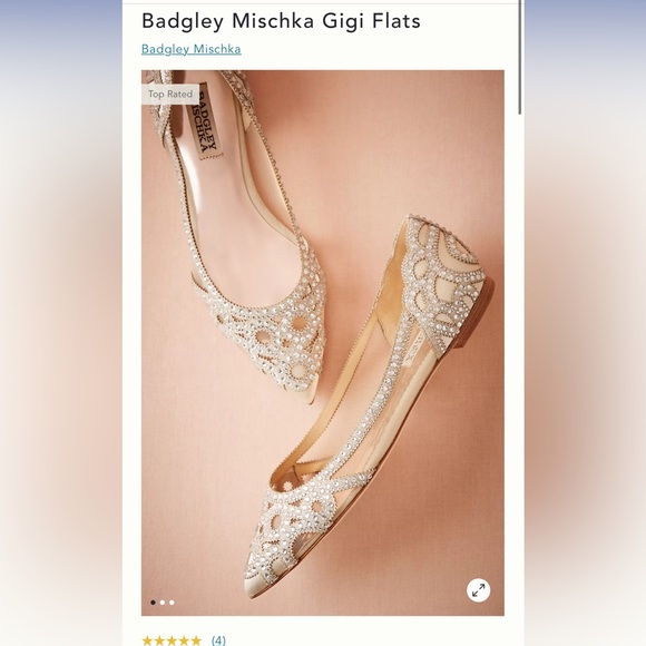 Brand New Badgley Mischka Gigi Ballet Flat IVORY - Picture 3 of 17